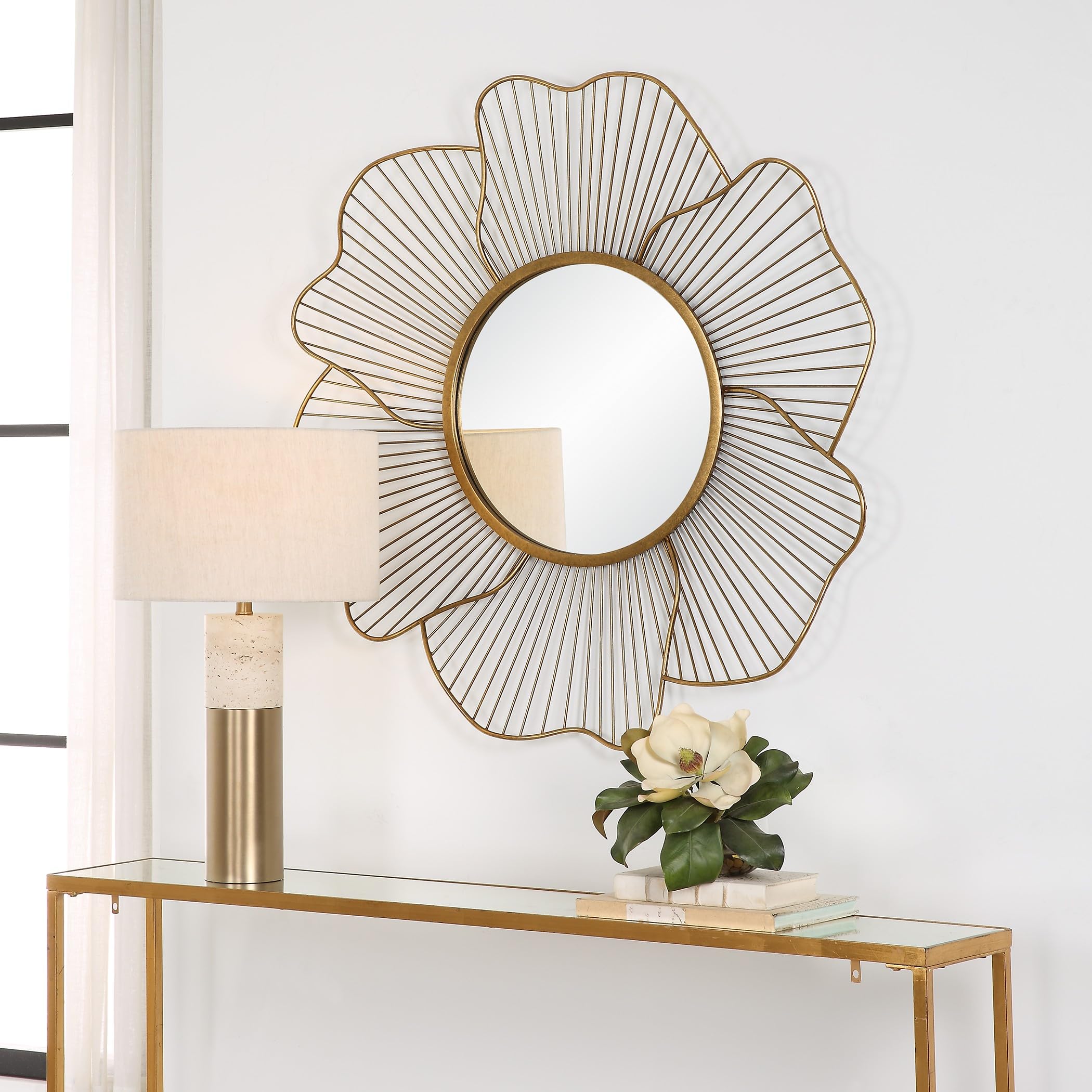 Artemade Gold Flower Wall Mirror - Glam Decor -6 Artemade Gold Flower Wall Mirror - Glam Decor -6