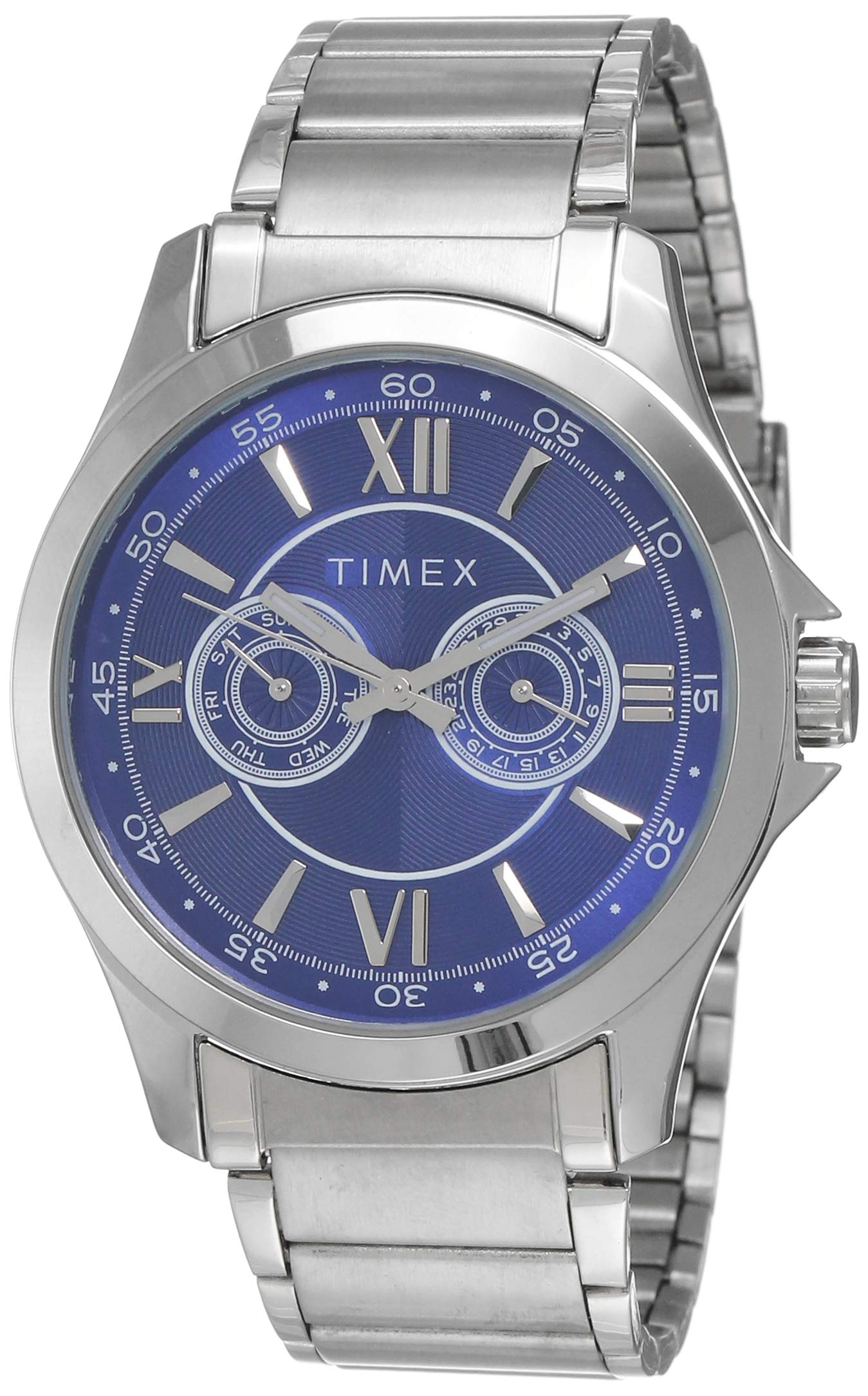 Timex Stainless Steel Analog Blue Dial Men Watch-Tw000X122, Bandcolor-Silver (B07QQ18P9X) Amazon Price History, Amazon Price Tracker