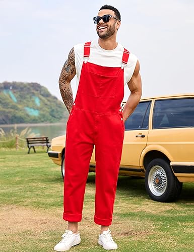 Miniatura 3 de Overoles para Hombre de Mezclilla de Moda, Mono de Trabajo Utilitario para Mujer, Peto con Bolsillos