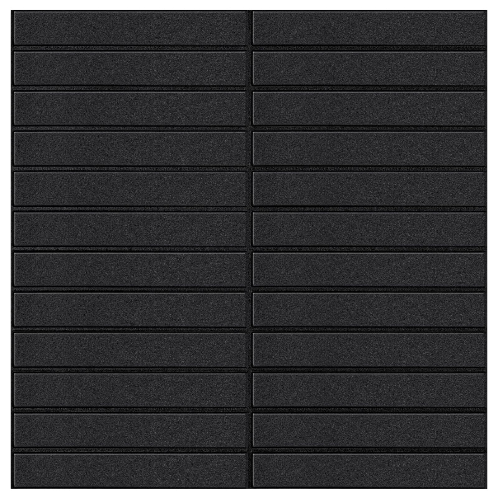 Peel and Stick Finger Tiles for Kitchen, Premium Large Design Matte Black Tiles Stick on Backsplash for Bathroom, Kitchen, RV, Etc（10-Sheet,12''×12''）.