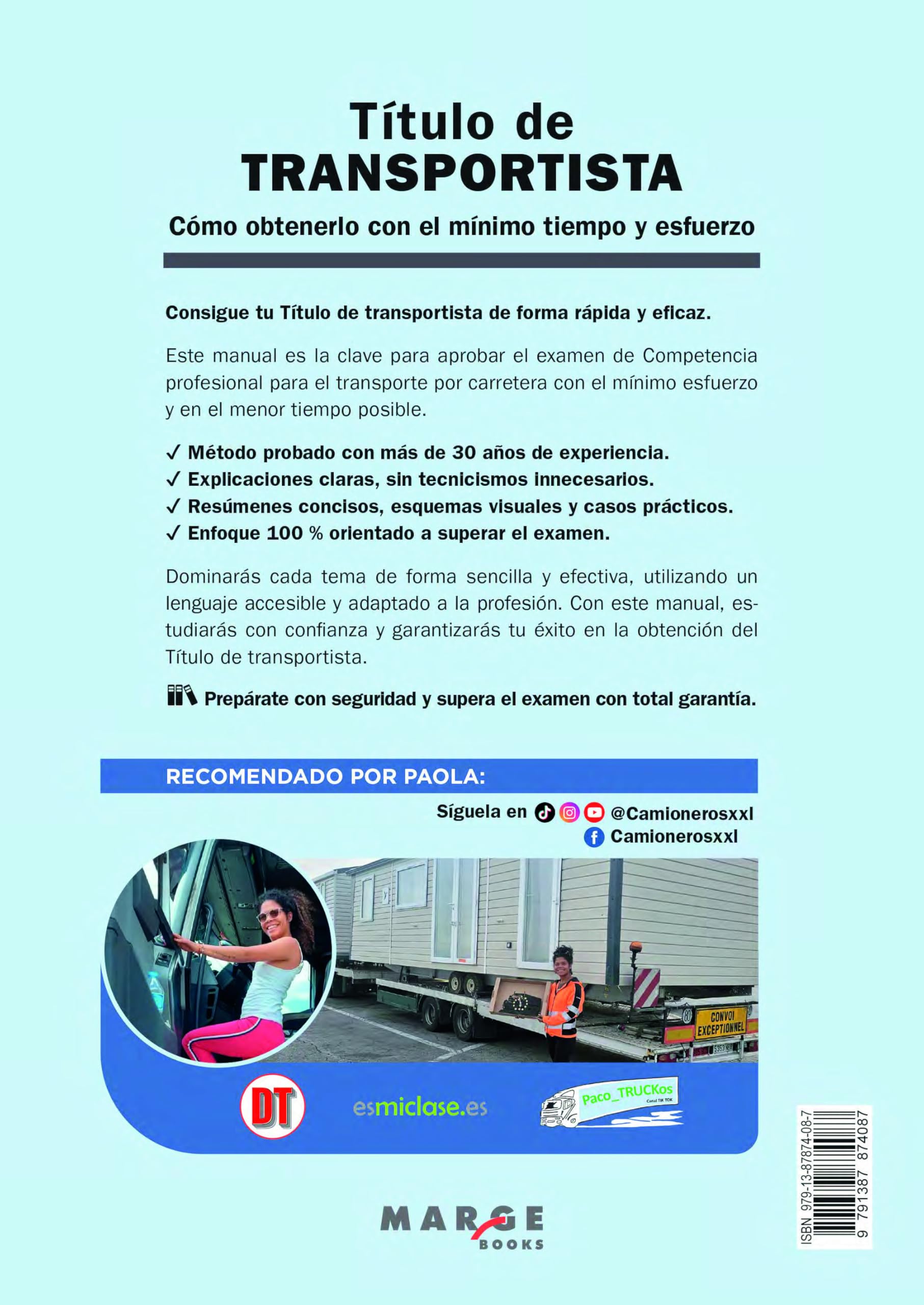 Título de transportista. Manual de competencia profesional de transporte: Cómo obtenerlo con el mínimo tiempo y esfuerzo (Gestión del transporte)