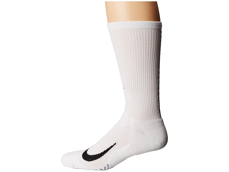 

Nike Elite Running Cushion Crew Socks (White/Black) Crew Cut Socks Shoes