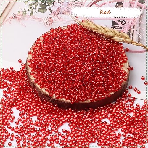 Miniatura 3 de 10000 cuentas de semillas de vidrio a granel, cuentas de semillas para manualidades 120 de 0.079 pulgadas, cuentas pequeñas de poni para proyectos