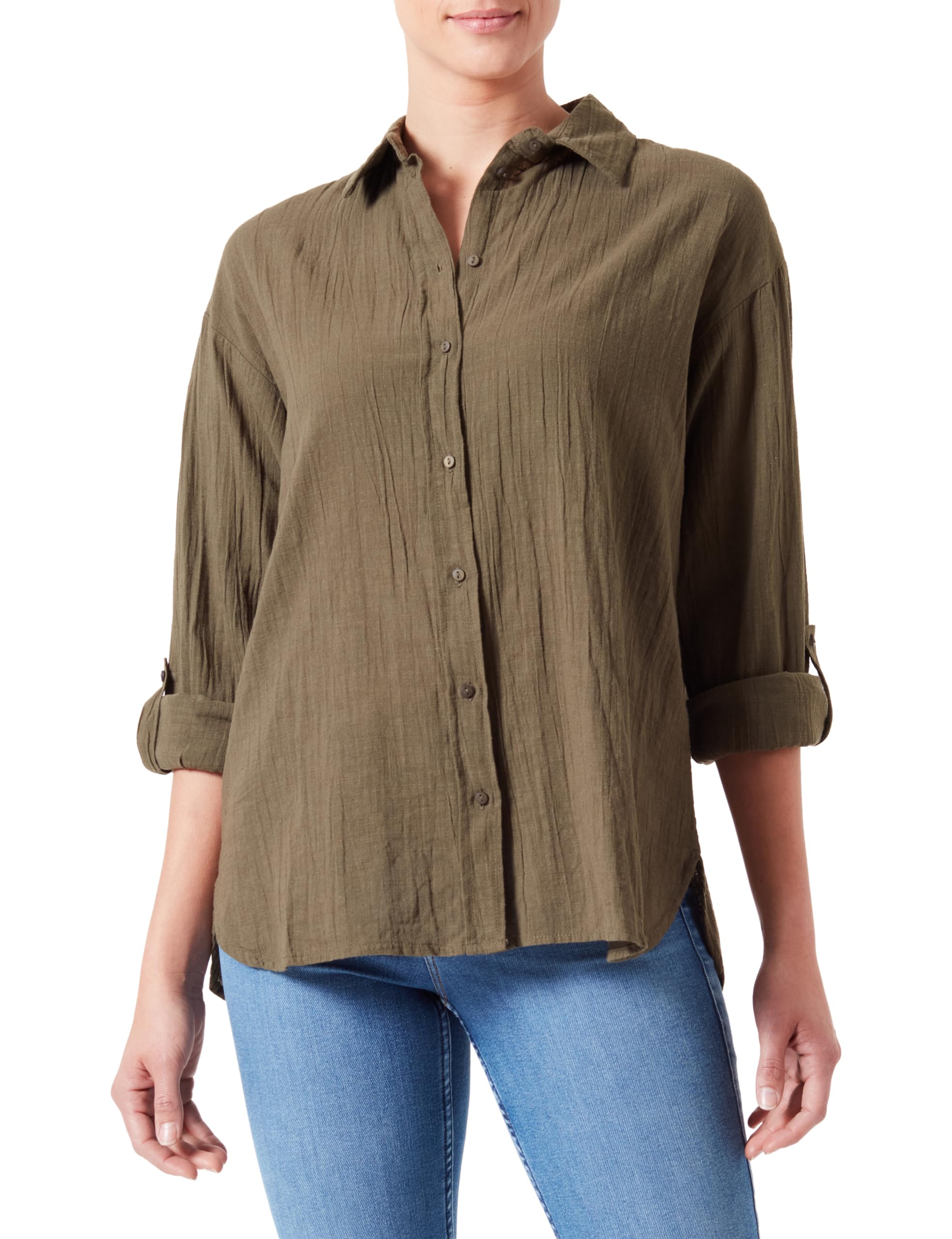Only Shirt Shirt with Fold-up Cuffs