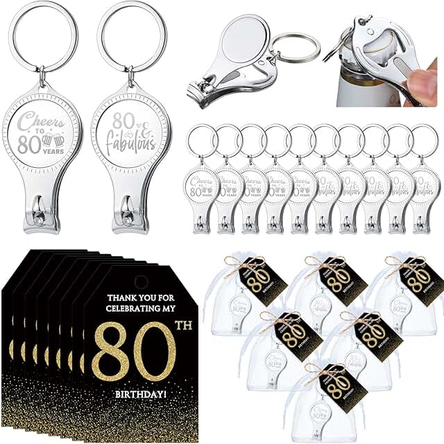 Zeyune 30 Sets 80th Birthday Favors