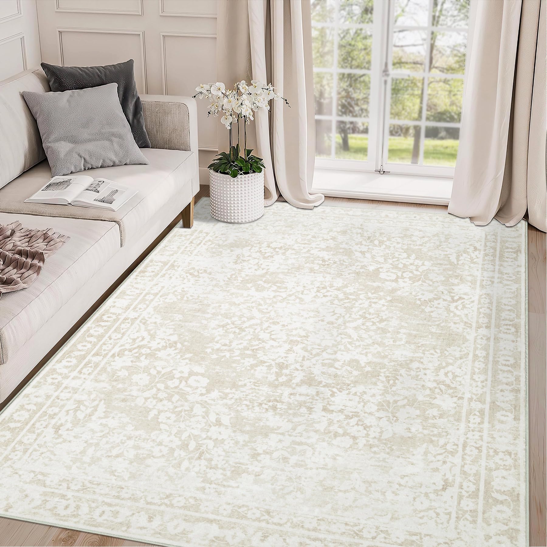 Aoyaomi 4x6 Vintage Boho Rug