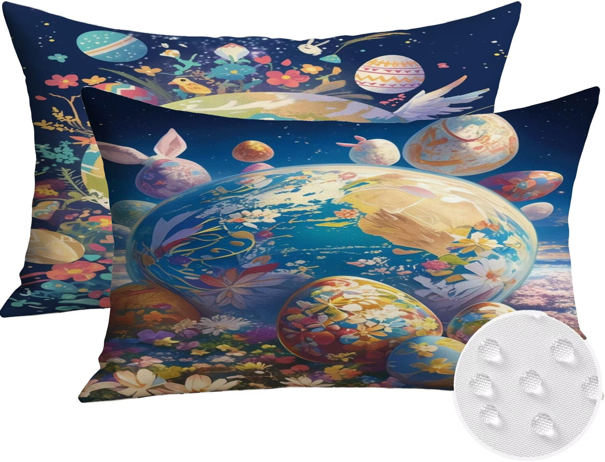 Générique Housse de Coussin Canapé Rêve 30x50cm Exterieur Impermeable Terre Taie d'oreiller Décoratif Aesthetic Housse Coussin Decoration pour Chambre Sofa Jardin Balcon Terrasse Lot de 2. T-3252