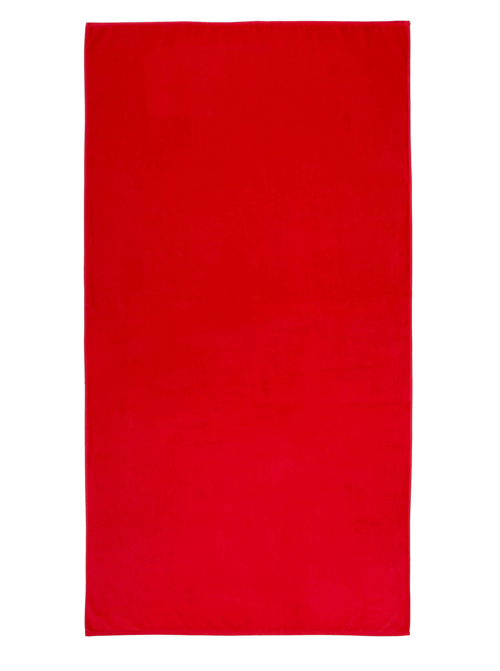 Dohler Bahia Beach Towels Solid Velour Beach Towel, Red, 40" x 76"