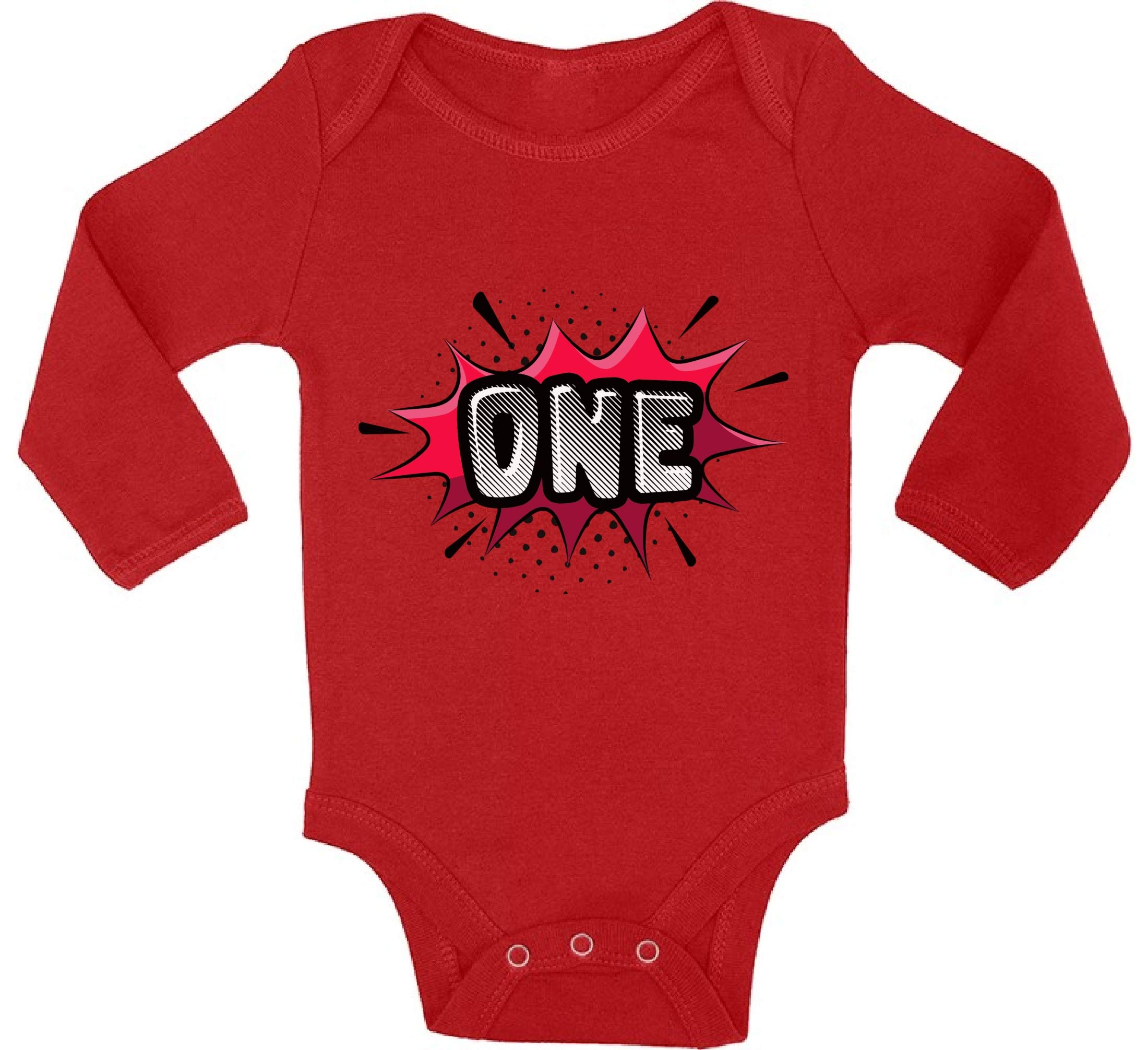 Awkward Styles Birthday Gift for 1 Year Old Superhero Baby Bodysuit Long Sleeve