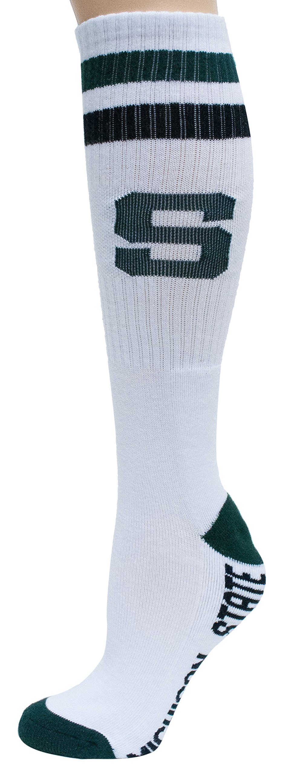 Donegal Bay NCAA Michigan State Spartans Tube Socks, One Size, White