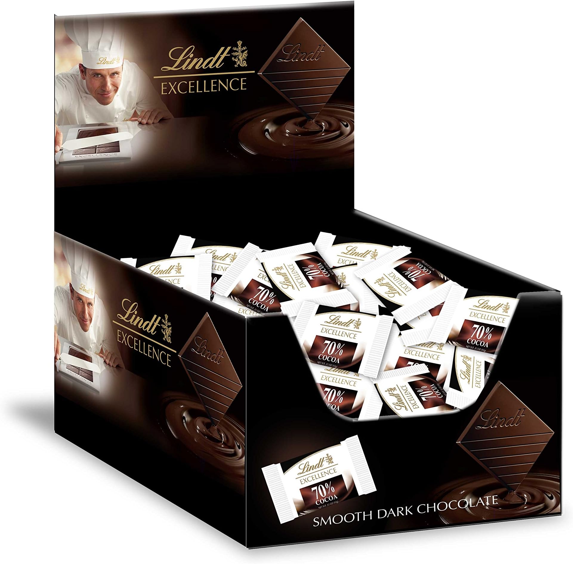 Lindt EXCELLENCE 70% Cocoa Chocolate Diamonds 60ct Box