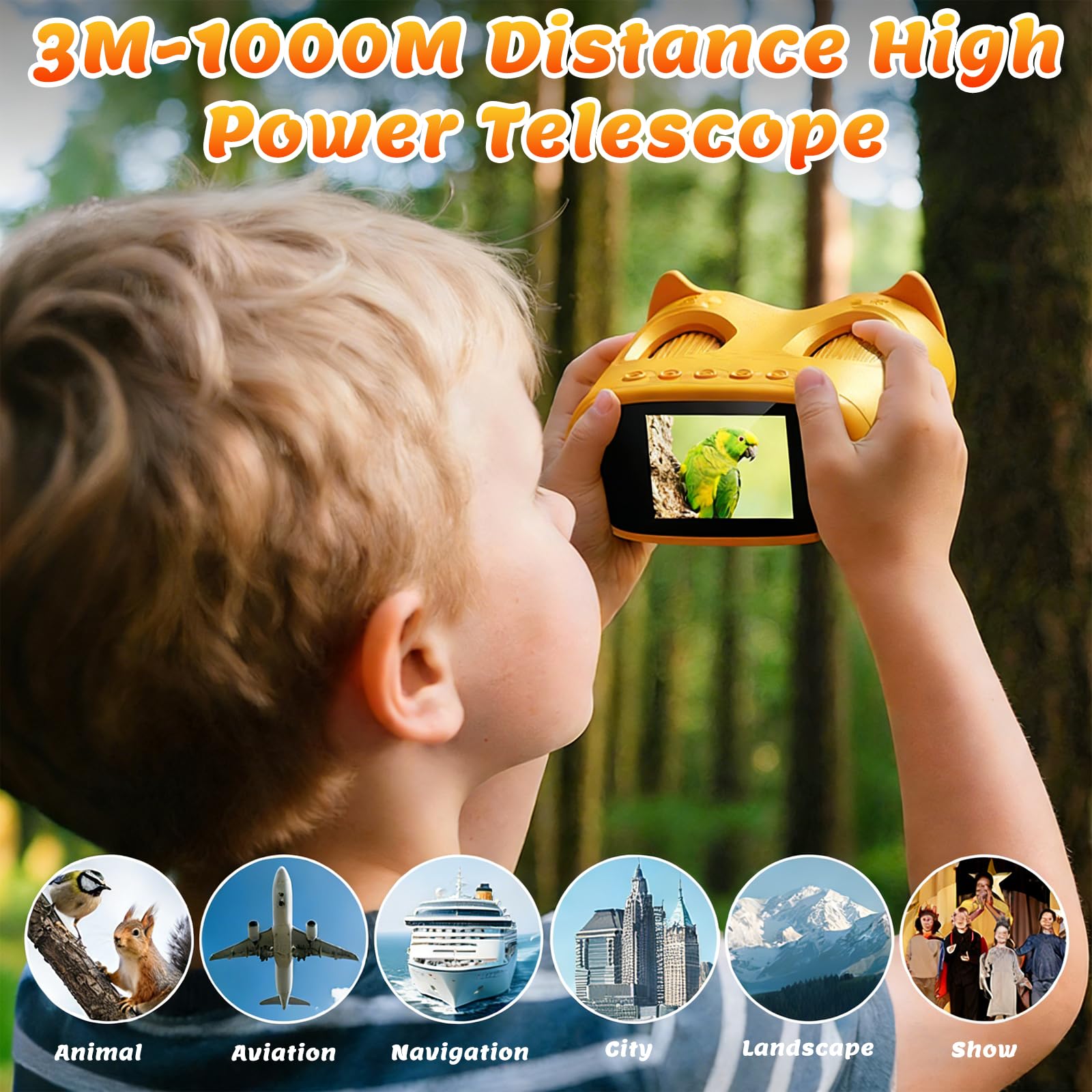 2 IN 1 Mikroskop und Taschenmikroskop für Kinder, 1000X Tragbares Digitales Mikroskop mit 2″ IPS Display & 8 LED, USB Taschenmikroskop mit 64G SD Karte, Geschenk für 3–12 Jährige
