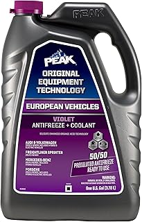 PEAK OET Extended Life Violet 50/50 Prediluted Antifreeze/Coolant for European Vehicles, 1 Gal.