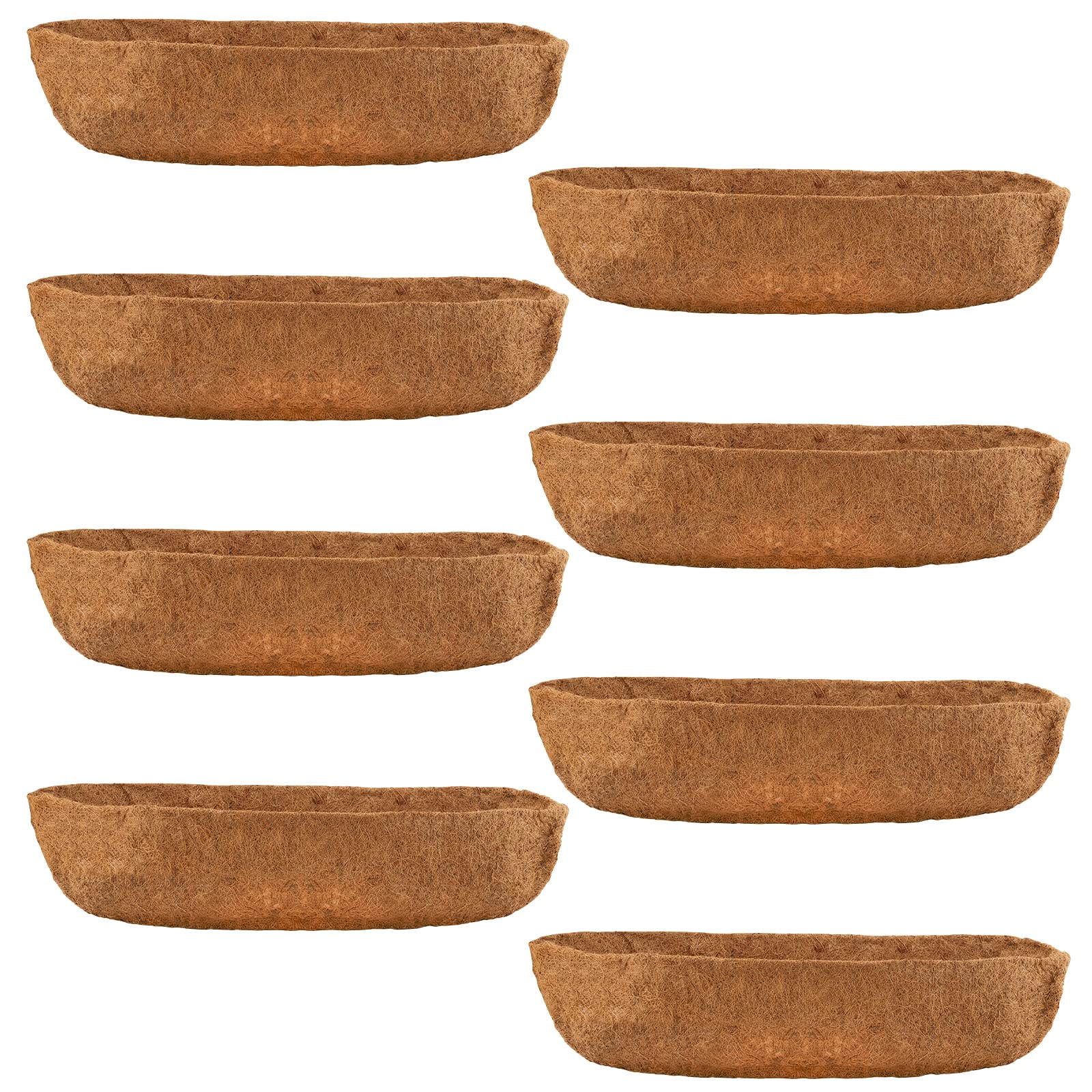 Buy SINJEUN 8 PCS 18 Inch Trough Coco Fiber Replacement Liner, Coconut