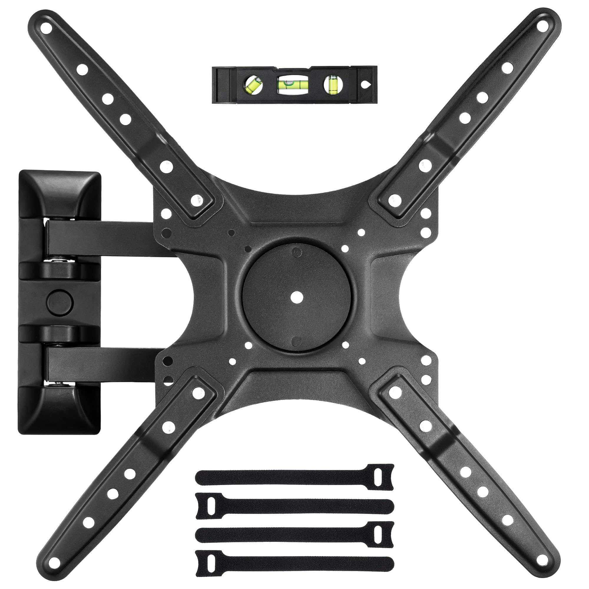 Supporto da parete per TV Full Motion, supporto da parete angolare per la maggior parte delle Smart TV da 26-55", supporto universale per TV a cerniera con bracci di prolunga, inclinabile, girevole