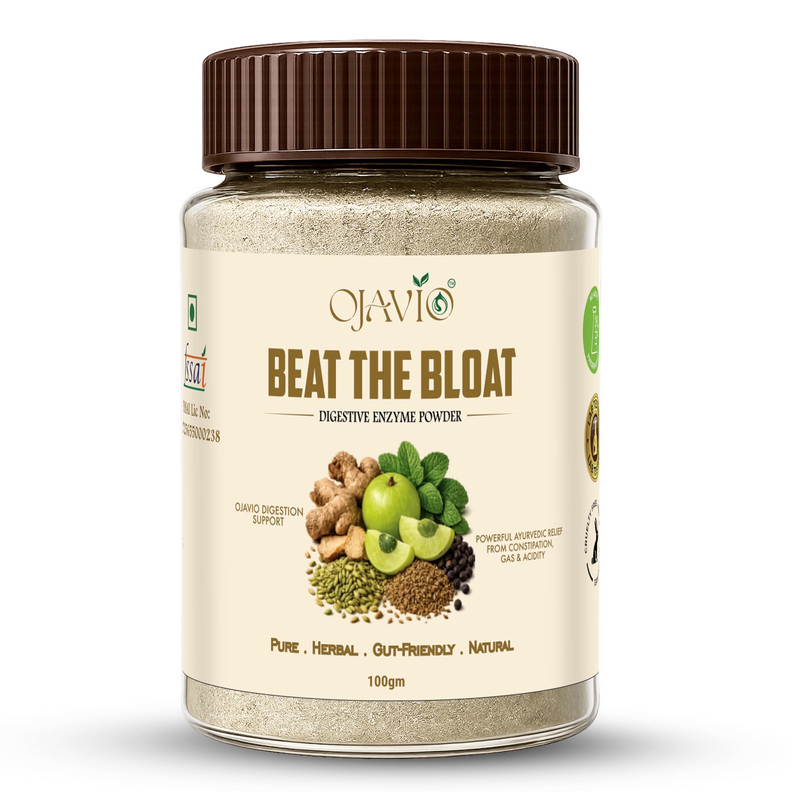 Beat The Bloat Digestion Support Powder | Ayurvedic Relief from Constipation, Gas & Acidity | Pure Herbal Digestive Enzyme Powder (No Added Preservatives)-picture-21