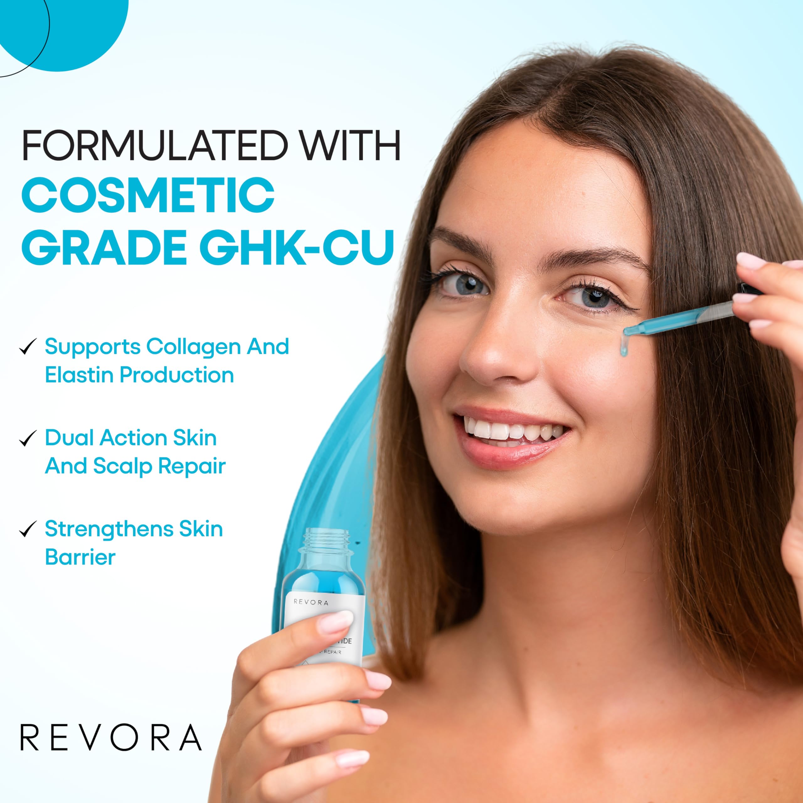 ghk-cu elastin production Amazon.com: GHK-Cu Topical Copper Peptide Serum | Dual-Action Face & Scalp Care for Hydration & Youthful-Looking Skin | With Hyaluronic Acid, Niacinamide & Centella Asiatica