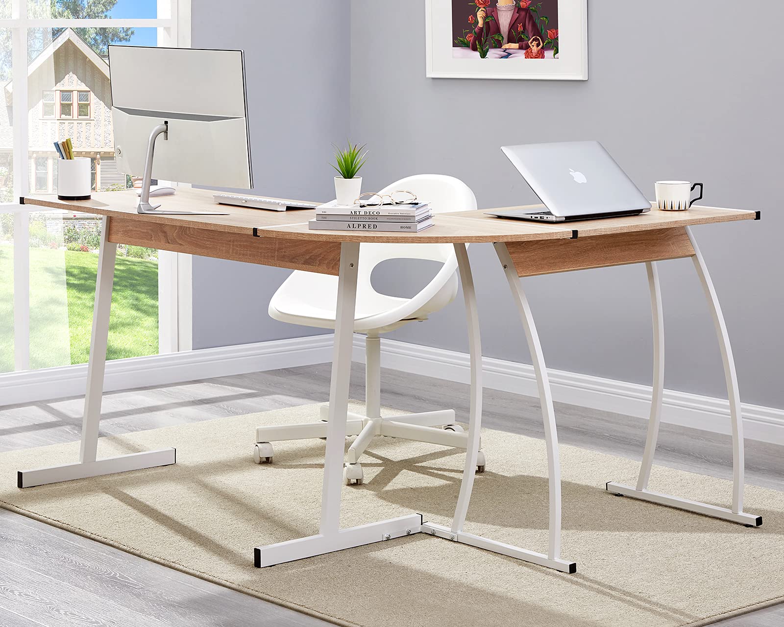 GreenForest L Shaped Gaming Computer Desk 58.1 inch, LShape Corner