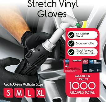 Inspire Nitrile-Vinyl Blend Exam Gloves - Disposable, Latex Free, Cleanroom Nitrile Gloves for Cooking Food Prep & Cleaning (Case Of 1000, Large)