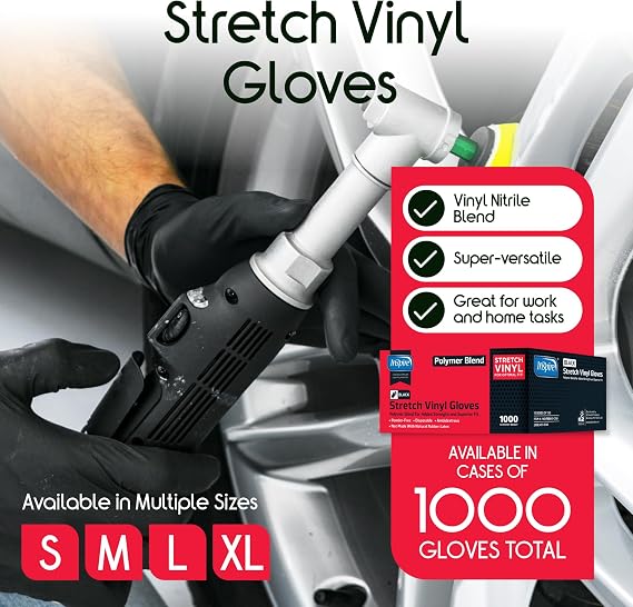 Inspire Nitrile-Vinyl Blend Exam Gloves - Disposable, Latex Free, Cleanroom Nitrile Gloves for Cooking Food Prep & Cleaning (Case Of 1000, Large)