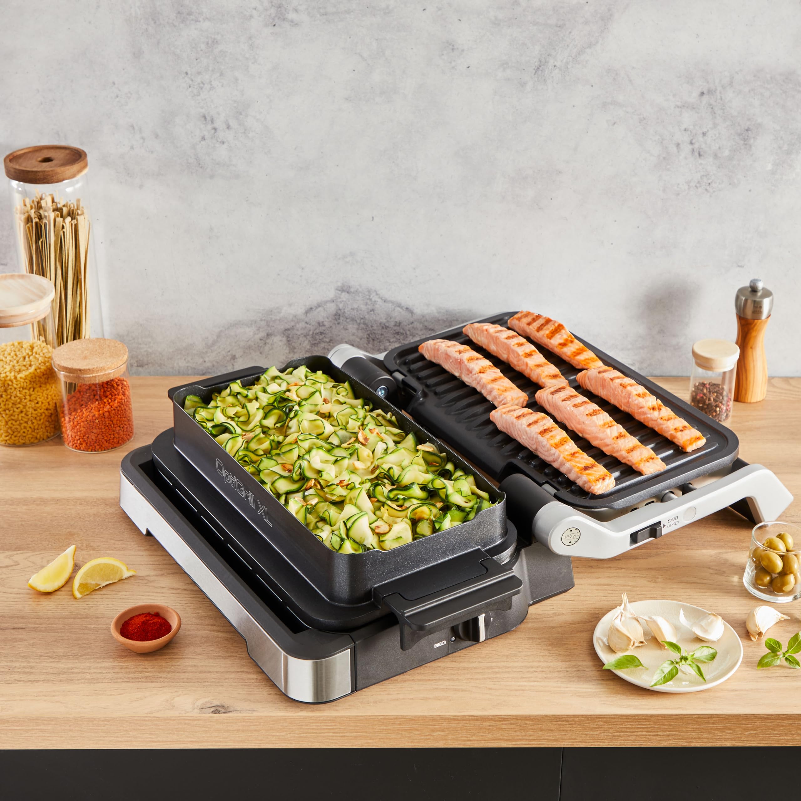 Tefal OptiGrill XL Zubehör Backschale, kompatibel mit OptiGrill 2-in-1 XL, OptiGrill mit Backofen-Funktion erweitern, antihaftbeschichteter Aluminiumdruckguss, Schwarz, XA735810