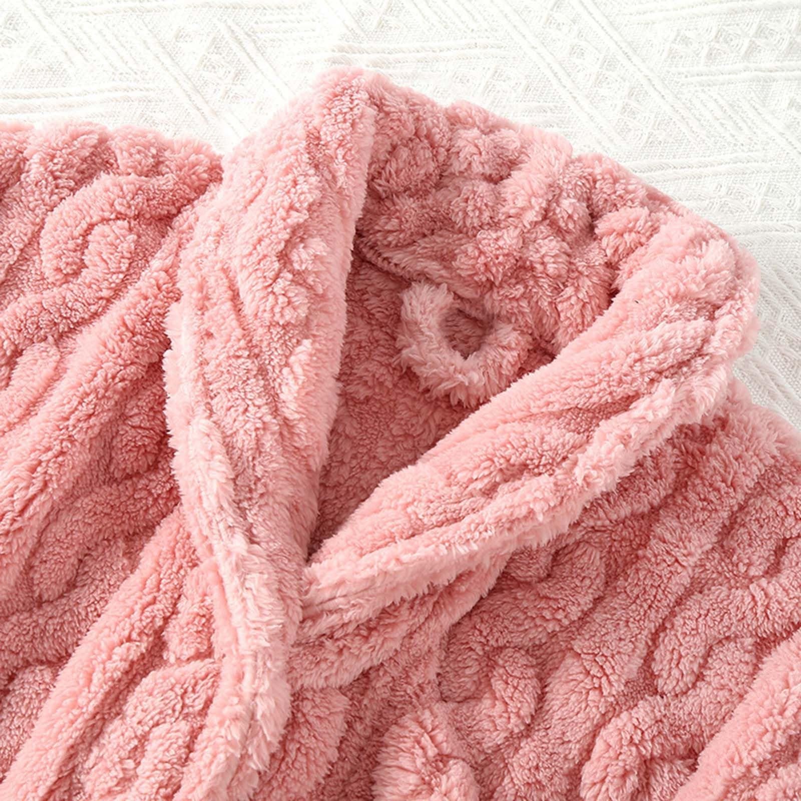 Vestaglia Da Donna Calda In Flanella Tinta Unita Con Bottoni Accappatoio | Vestaglie Donna In Pile Con Tasche Accappatoi Pigiama Invernale Accappatoio Donna Spugna Abbigliamento Per Casa