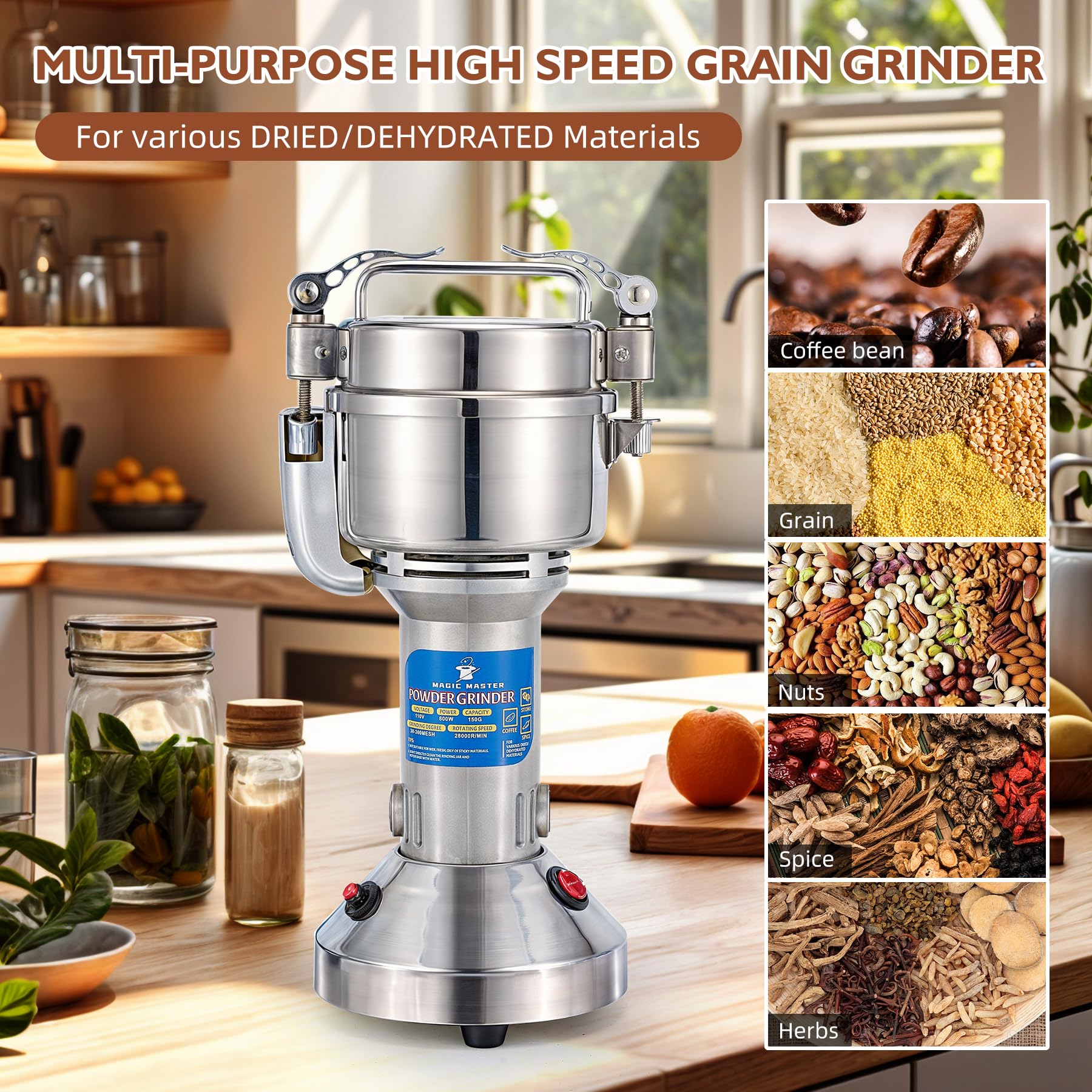 Grain Mill 製粉機 Magic Mill アメリカ製 Vintage Magic Mill Electric Grain Grinder Stone Wheat Corn