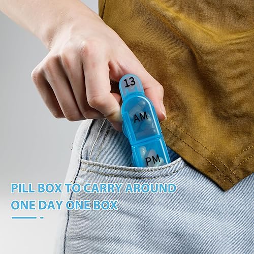 Miniatura 5 de Daviky Pastillero mensual 2 veces al día, pastillero de 30 días AM PM, organizador de pastilleros de un mes, organizador de pastillas de 31 días dos