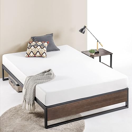 Miniatura 1 de Zinus Suzanne - Cama de plataforma de 6 pulgadas sin cabecero, Madera Acero Contrachapado, Gris (Grey Wash)