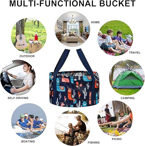 Miniatura 6 de Cuenca de baño de pies, portátil, plegable, para viajes, bañera de pies plegable, cubo para lavar los pies para acampar