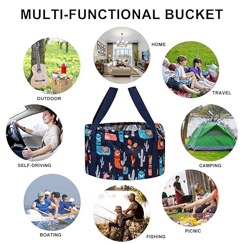 Miniatura 6 de Cuenca de baño de pies, portátil, plegable, para viajes, bañera de pies plegable, cubo para lavar los pies para acampar