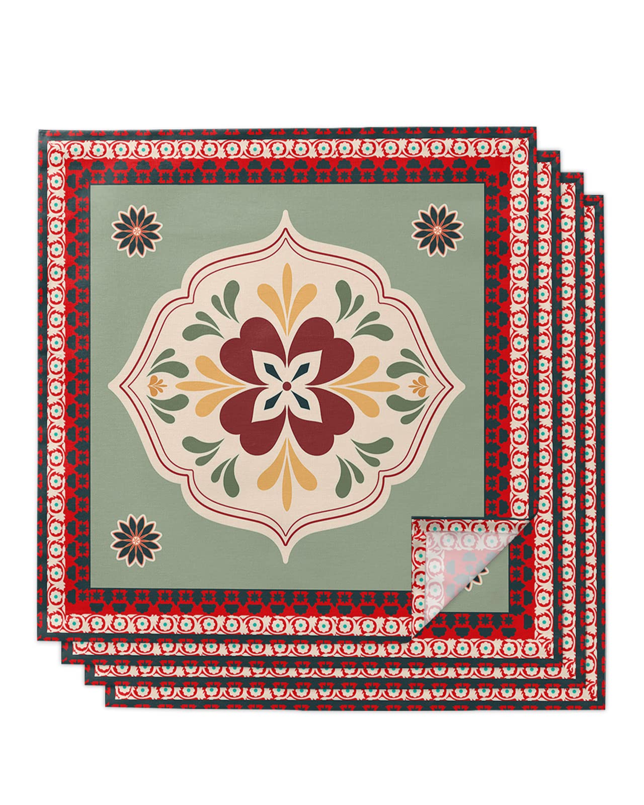 4 pz Texture Fiore Dahlia Simbolo Quadrato 50 cm Tovagliolo da Tavola Decorazione di Cerimonia Nuziale del Partito Tovaglia Cucina Cena Servire Tovaglioli