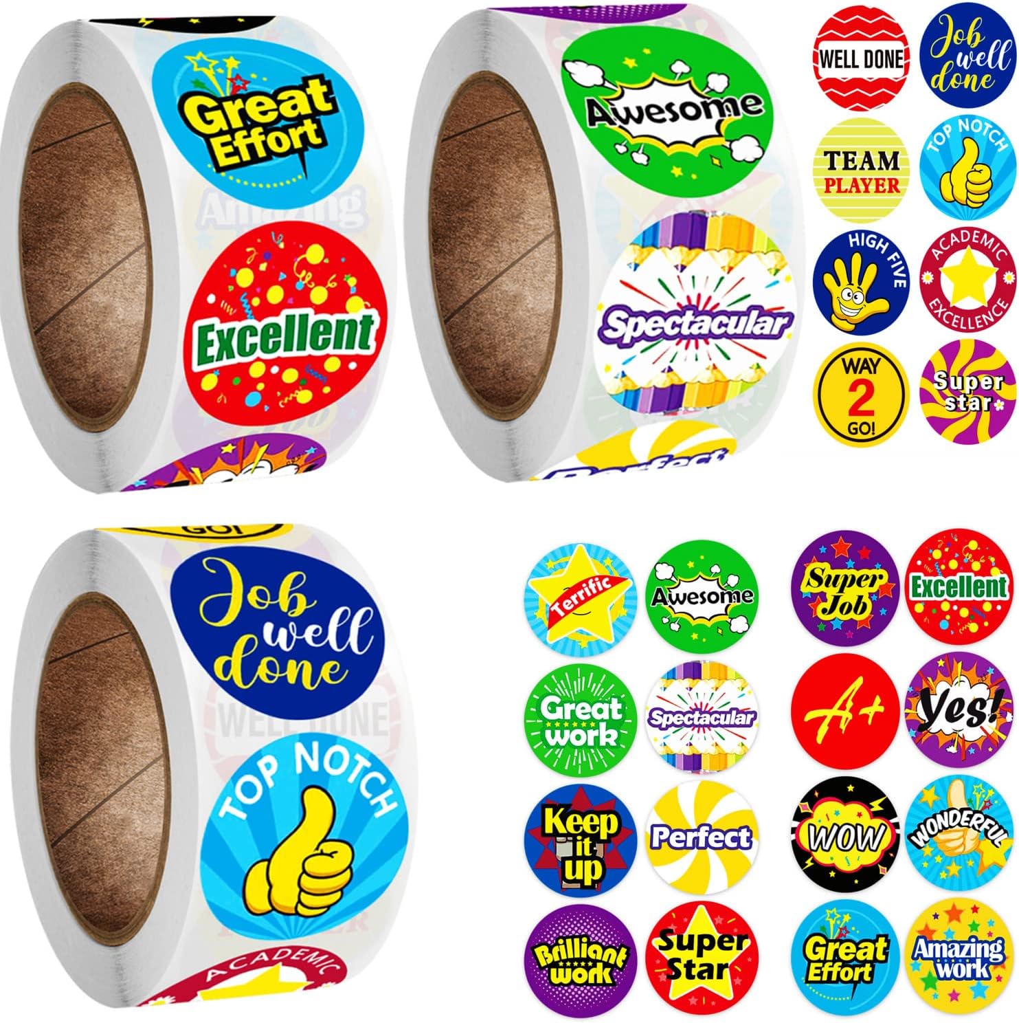 Motivational Teacher Stickers -1500 Reward Animal Stickers for Teachers & Kids Teacher Supplies for Classroom, Potty Training Stickers, Good Job Stickers | Encouraging Stickers