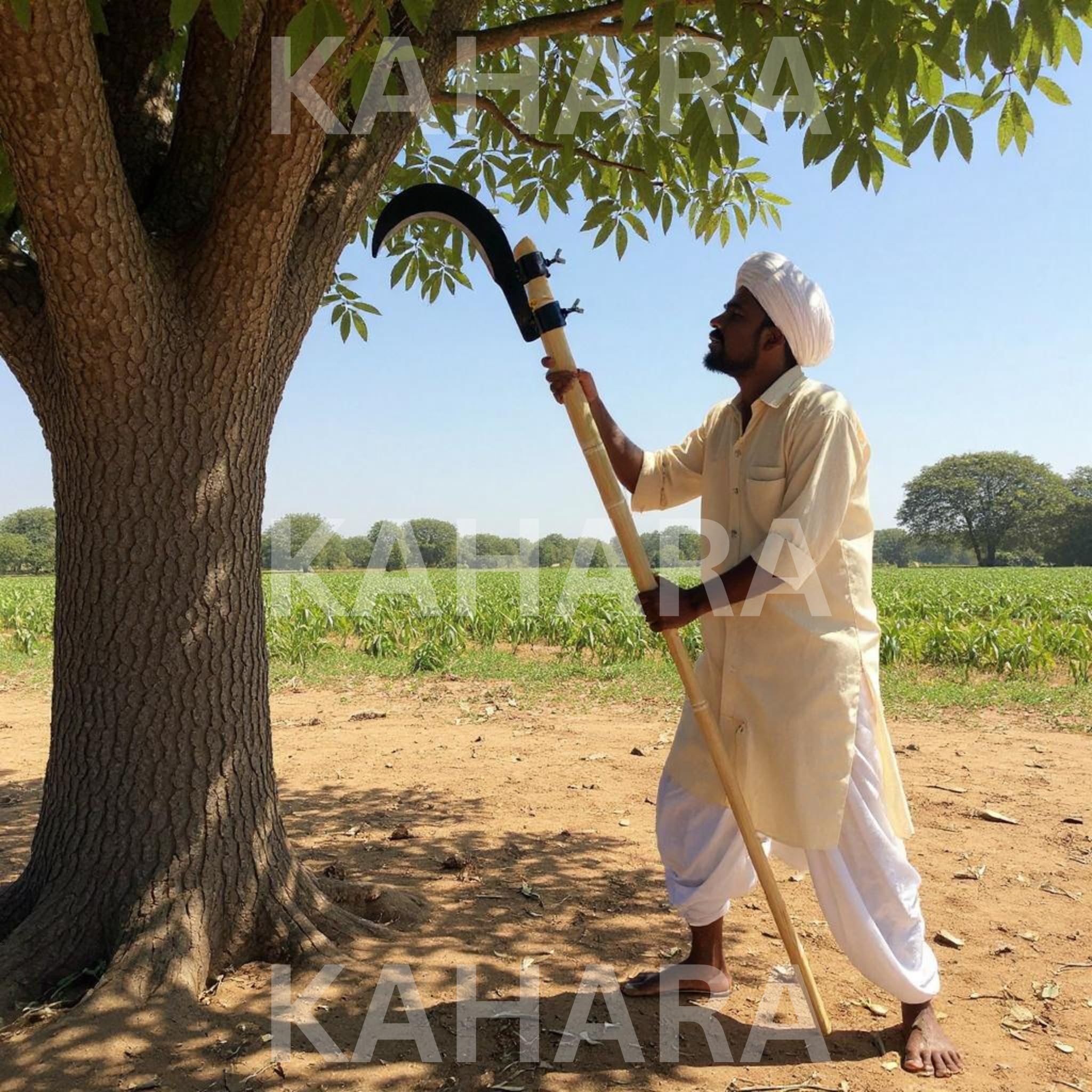 Kahara Heavy Coconut Plucker | Grass Sickle Cutter Head for Grass, Weeds, Gardening, Harvesting and Farming | Sickle for Tree Branches | Grass Cutter Tools (Material : Heavy Duty) - Image 6 thumbnail
