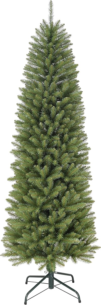Puleo International 7' Pencil Fraser Fir Artificial Christmas Tree with Stand, Green (FFPT-70)