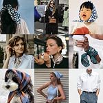Cotton Bandana,Large Bandanas for Women,Head Coverings for Women