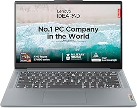 Lenovo IdeaPad Slim 3 AMD Ryzen 5 7520U 14" FHD (1920x1080) Anti-Glare Thin and Light Laptop (8 GB/512GB SDD/Windows 11 Home/1Yr Warranty/Arctic Grey/1.37Kg), 82XN006TIN