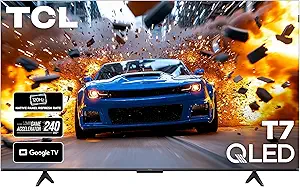 TCL 55 Inch Class T7 Series | 4K QLED HDR | 55T7, 2025 Model | 120HZ Refresh Rate High Brightness Smart Google TV Dolby Atmos Audio | Voice Remote Alexa Gaming Streaming Television