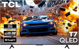 TCL 55 Inch Class T7 Series | 4K QLED HDR | 55T7, 2025 Model | 120HZ Refresh Rate High Brightness Smart Google TV Dolby Atmos Audio | Voice Remote Alexa Gaming Streaming Television