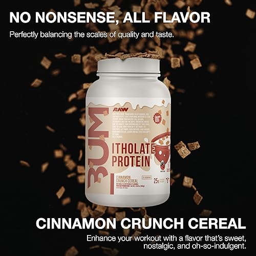 Vista 19 de RAW Proteína aislada de suero en polvo, galleta frenchie esmerilada (itolato de cBUM) – Polvo de nutrición deportiva 100% alimentado con pasto