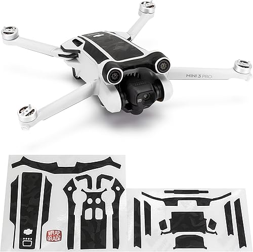 Miniatura 11 de WRAPGRADE Adhesivos para la piel compatibles con DJI Mini 3 Pro Color de acento (Airforce Silver)