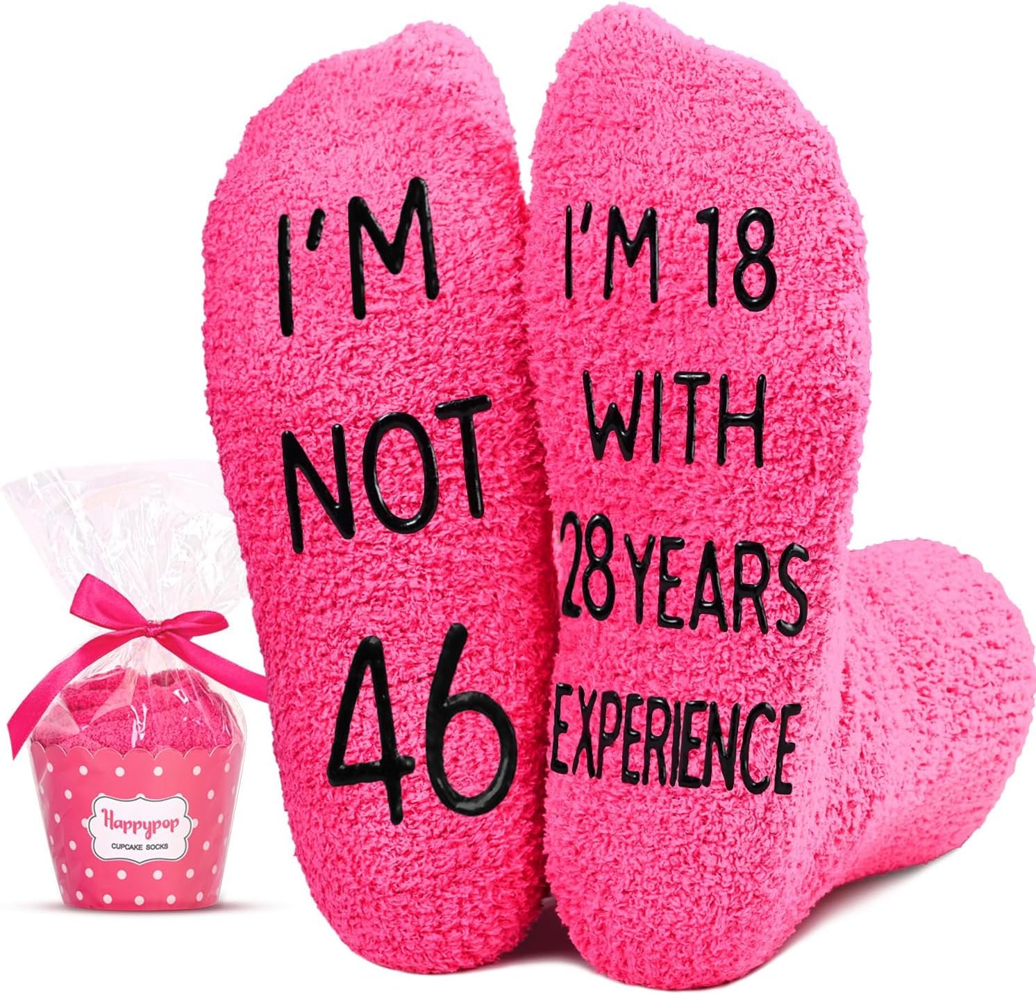 HAPPYPOP 45th 50th Birthday Gifts for Women - Socks for Mom Sister Wife Friends, Gifts for Her