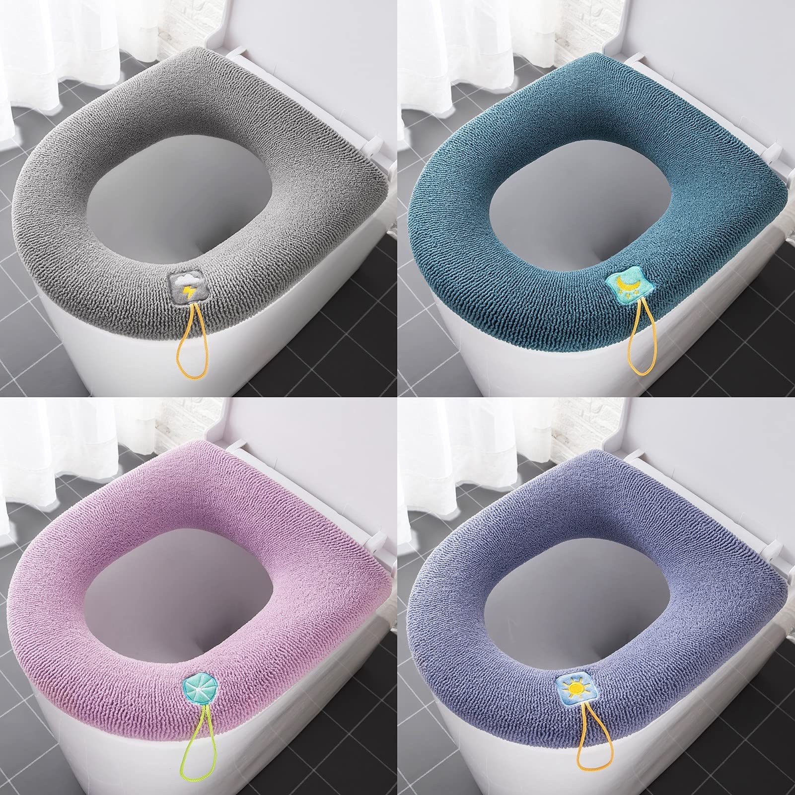 Housse De Siège De Toilette Épaisse Et Douce - Protection Confortable Lavable Multicolore (Armée Verte)