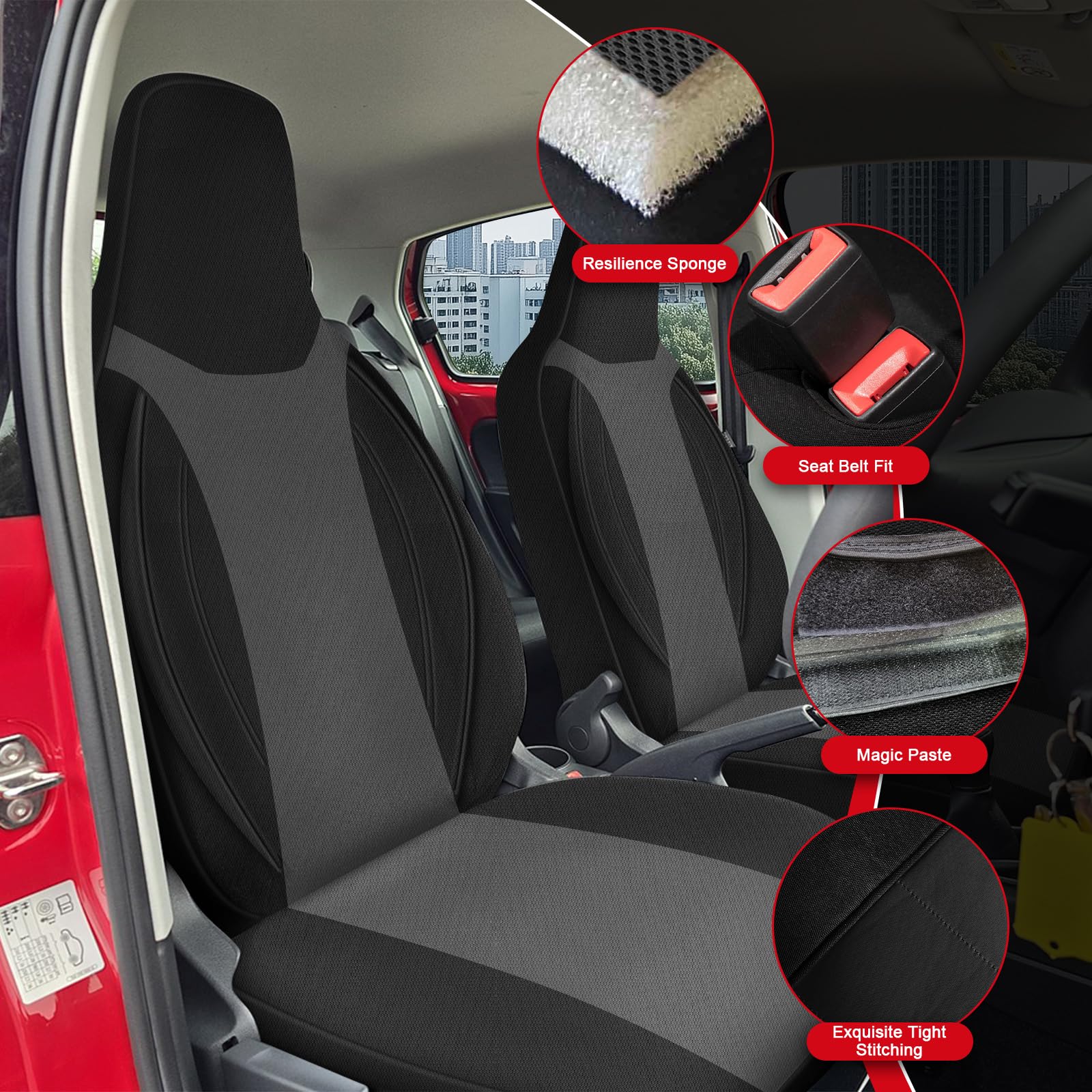 Sitzbezüge Auto für 2011-2023 VW UP | Autositzbezüge Auto-Sitzschoner Schonbezüge Sitzauflagen Sitzbezug Vordersitze