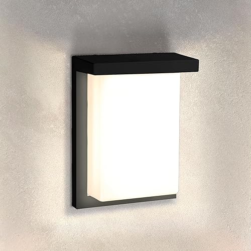 ASD Lámpara LED de pared para exteriores de 8", aplique de casa para puerta delantera  3CCT, regulable, impermeable, certificada por ETL  12W 900LM
