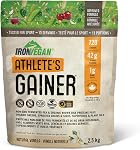 Poudre de protéine gainer de l'athlète, saveur chocolat naturel, 2,5 kg | Végane et non-OGM (L'emballage peut varier)