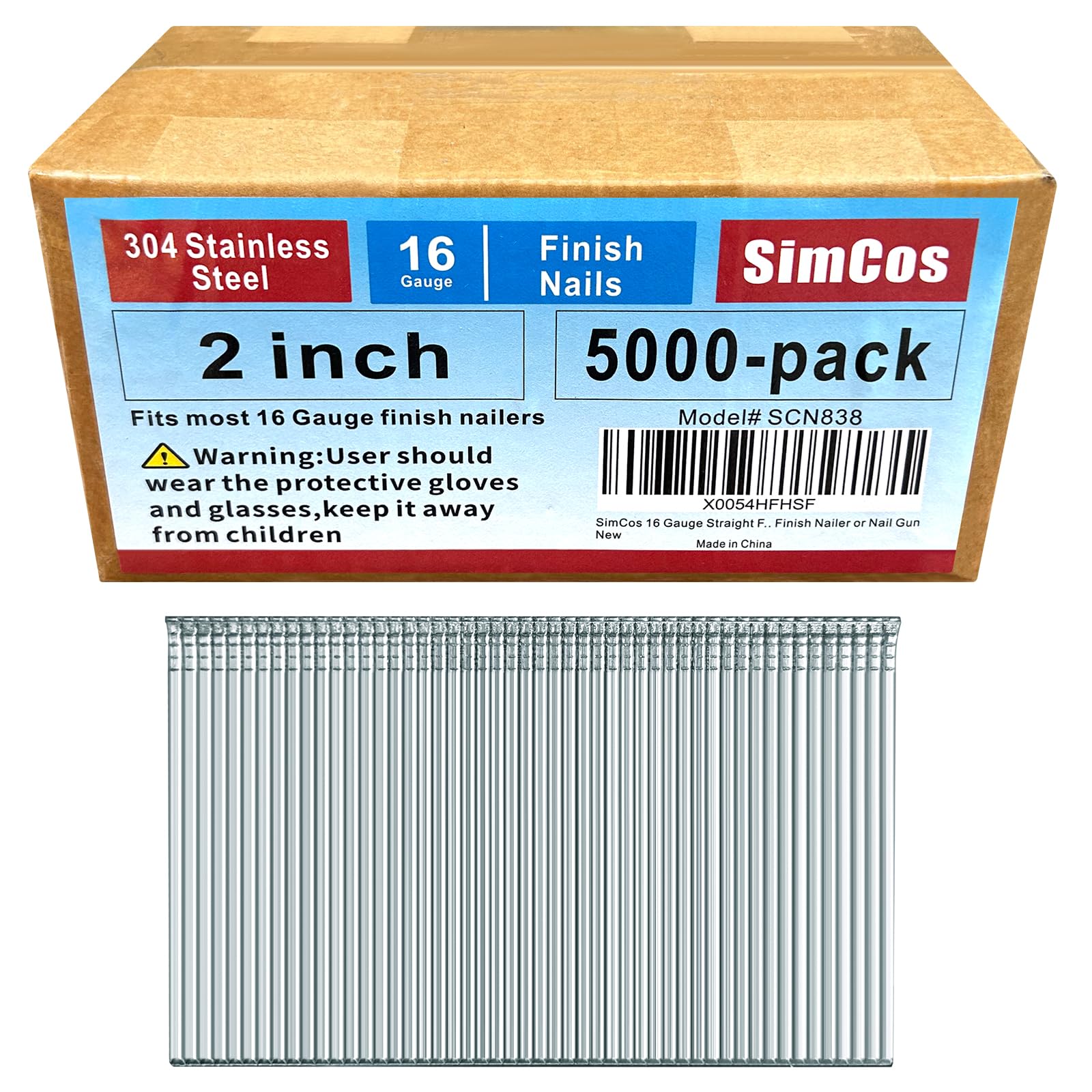 Stainless Steel Finish Nails - 1000 Pack -19