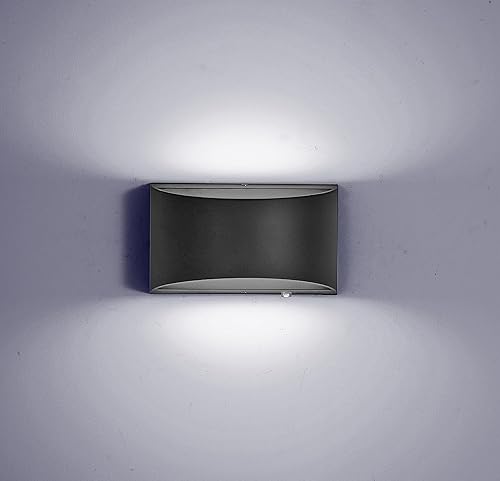 Apliques de pared regulables, luces LED de pared con interruptor de atenuación de encendidoapagado, control táctil para dormitorio, pasillo (negro