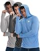Pack de 3 Camisetas de Protección Solar UPF 50+ para Hombre, Mangas Largas, Capucha de Pesca | UPF 50+, absorbe la humedad, orificio para el pulgar, livianas, sin etiqueta, secado rápido, transpirables, para pesca, senderismo, running, jardinería, playa 1