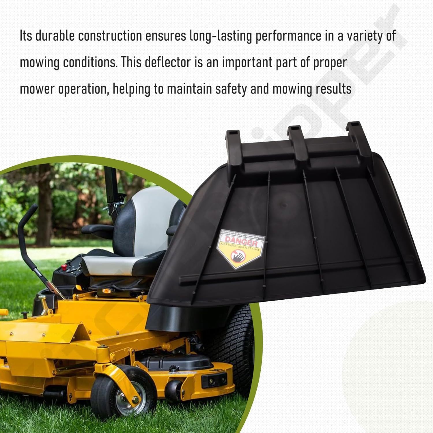 KitchenKipper 605469 Mower Discharge Deflector Chute for Hustler Raptor XDX and Fastrak mowers